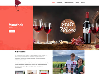 Die Vinothek-david.at in Ersterscheinung